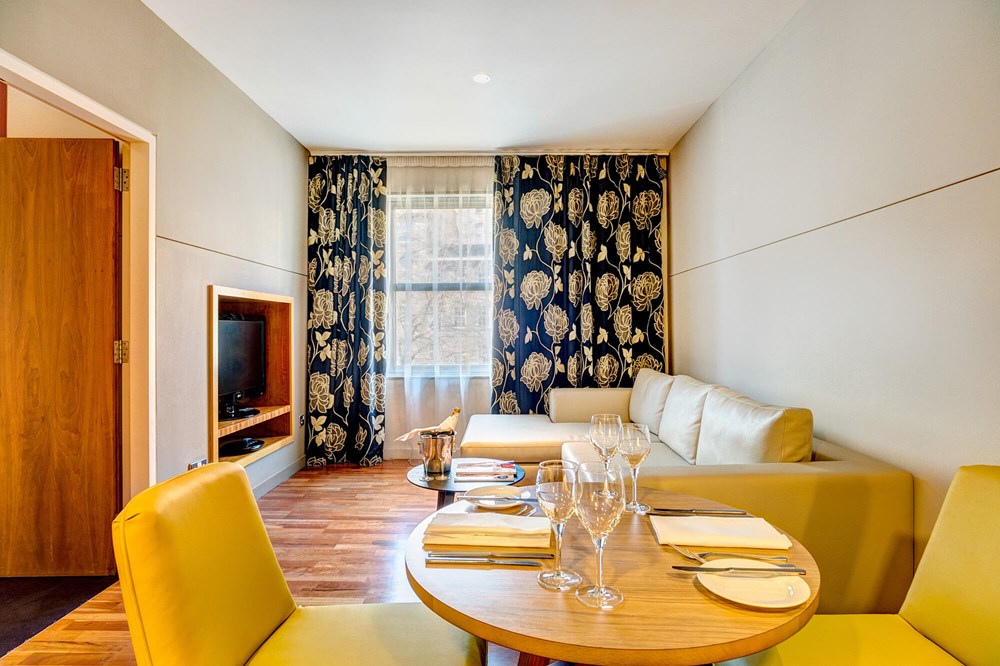 Master Suite living area at Apex City of Edinburgh Hotel