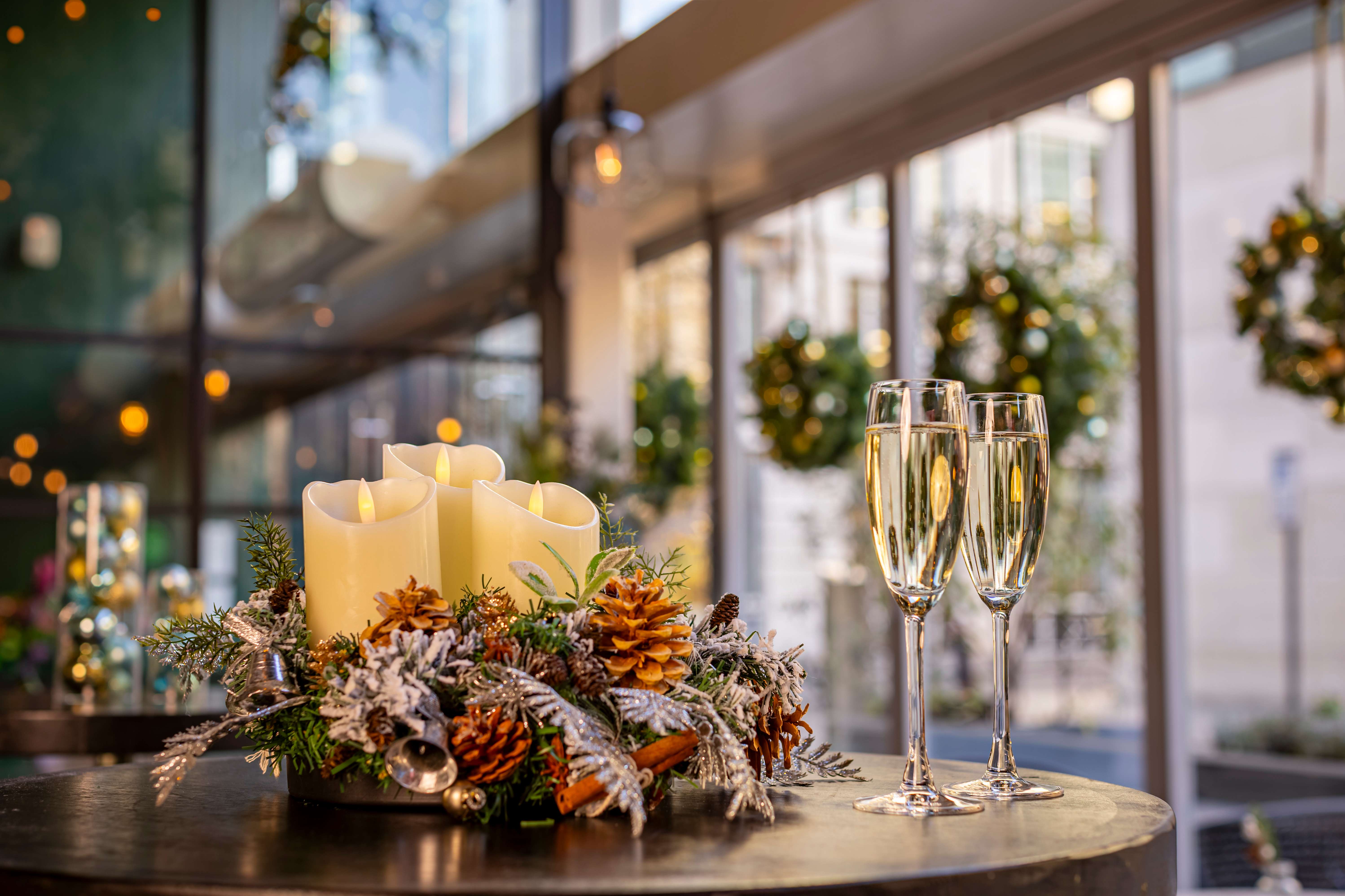 festive decorations at apex city of london hotel