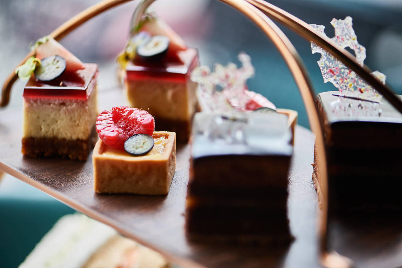 Afternoon Tea at Apex Sweet treats on afternoon tea stand