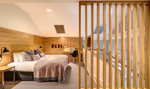 Upstairs bedroom in Duplex Suite at Apex Waterloo Place Hotel