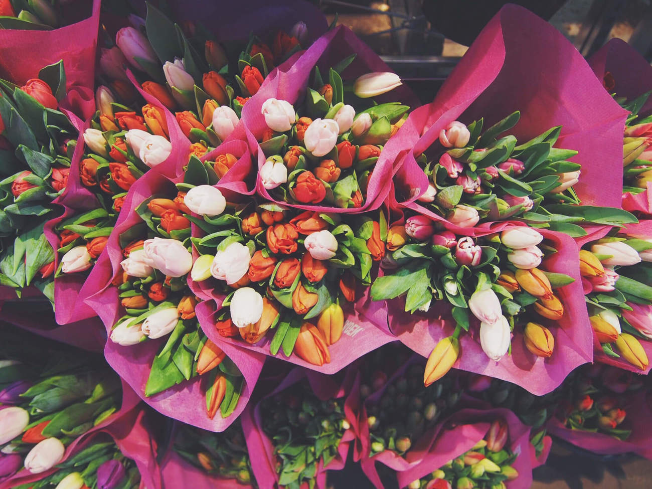 Flower market Assortment of flowers at market