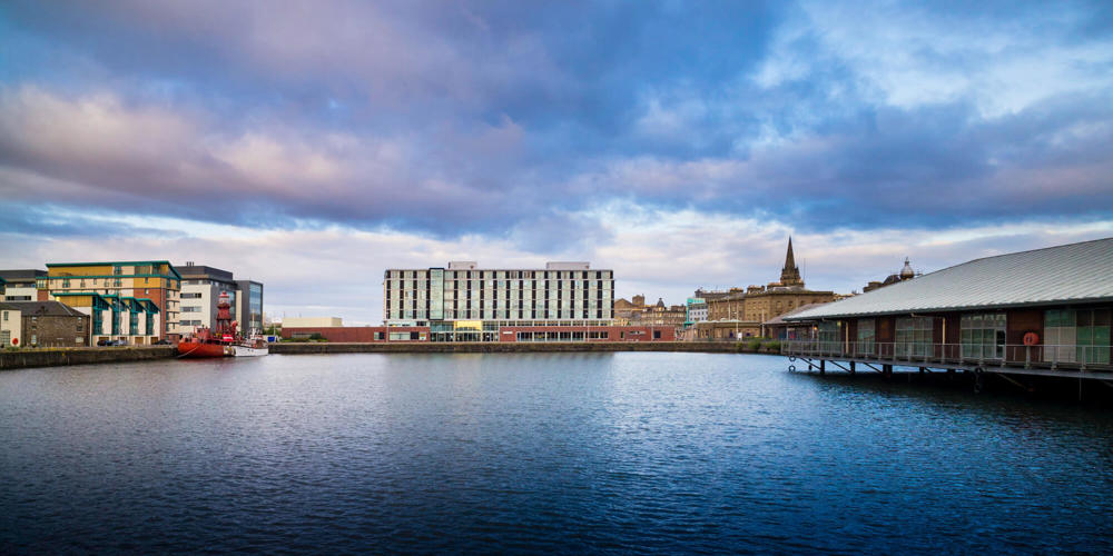 Apex City Quay Hotel & Spa in Dundee across the City Quay