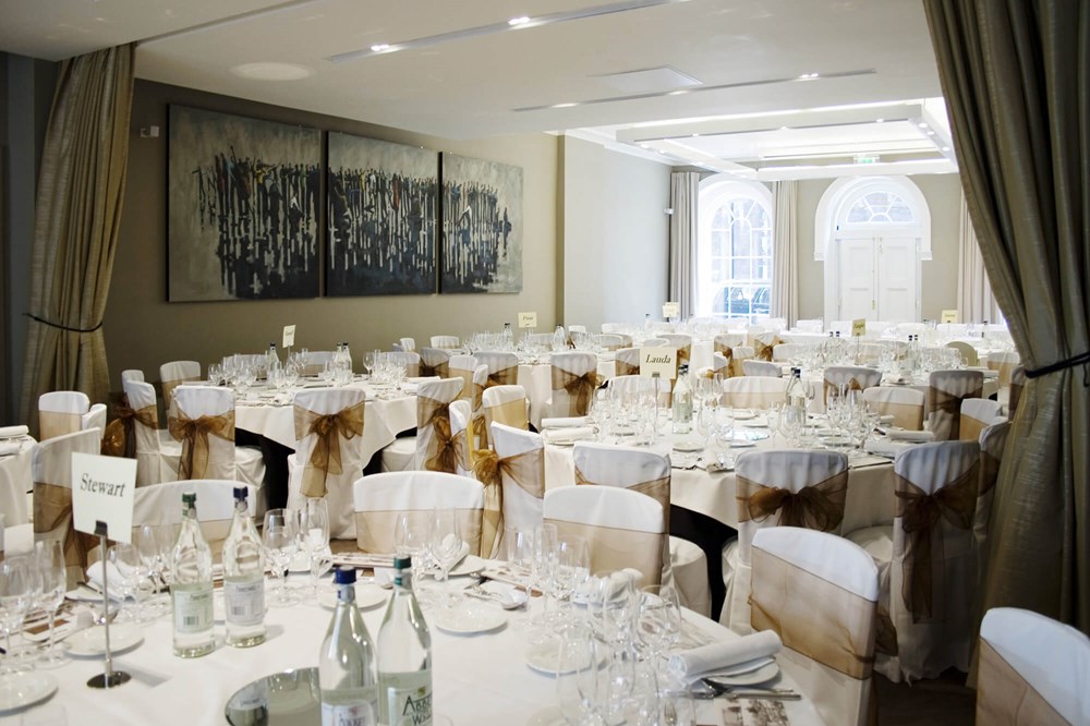 Waterloo Suite set for wedding with round tables