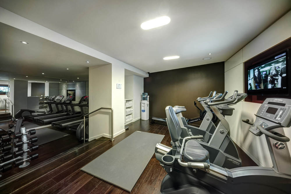 24-hour gym at Apex London Wall Hotel 24 hour gym with work out equipment at Apex London Wall Hotel