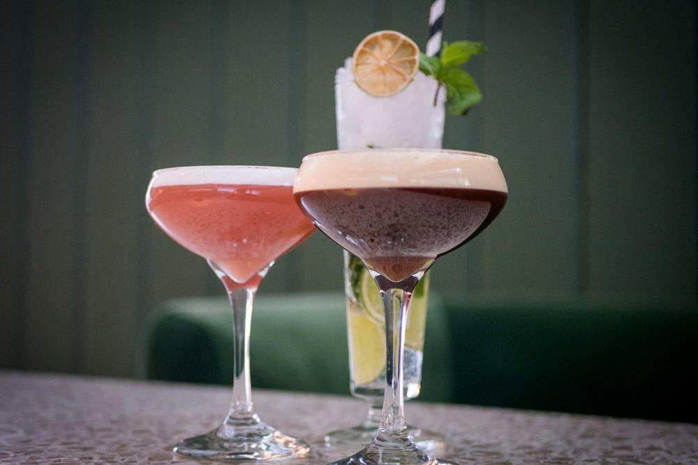 Three cocktails at Quayside Bar & Grill Three cocktails at Quayside Bar & Grill