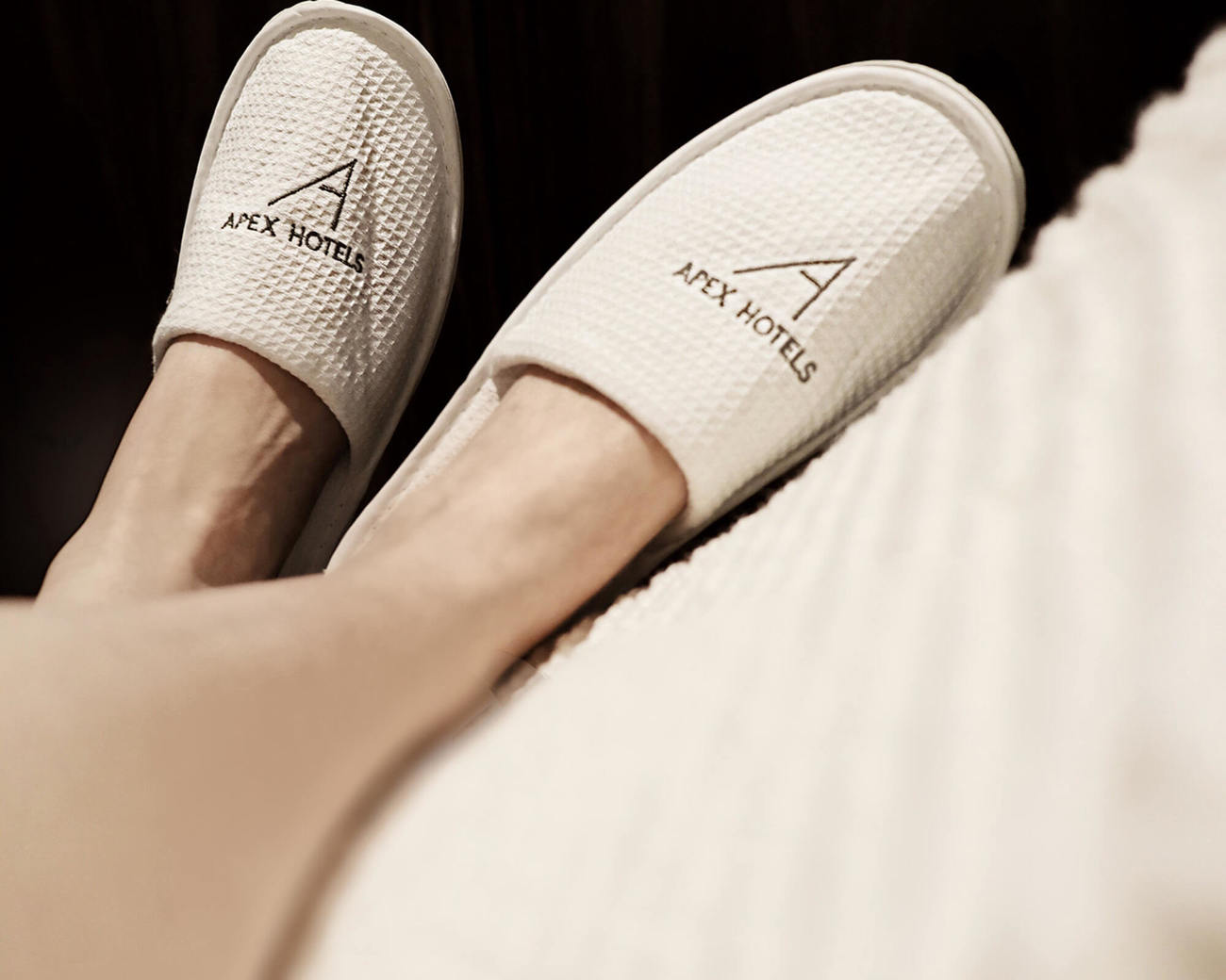 Apex Hotels slippers Apex Hotels branded slippers