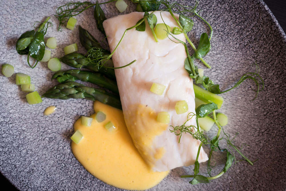 Dining at Chambers Fish dish at Chambers