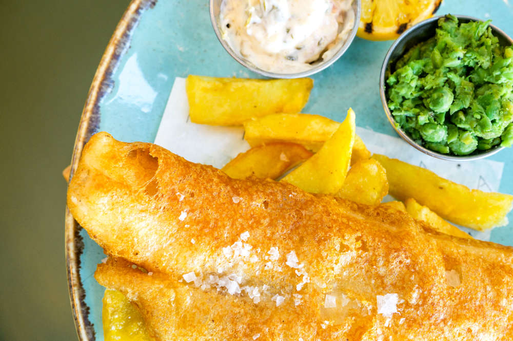 Fish and chips at Quayside Bar & Grill Fish and chips at Quayside Bar & Grill