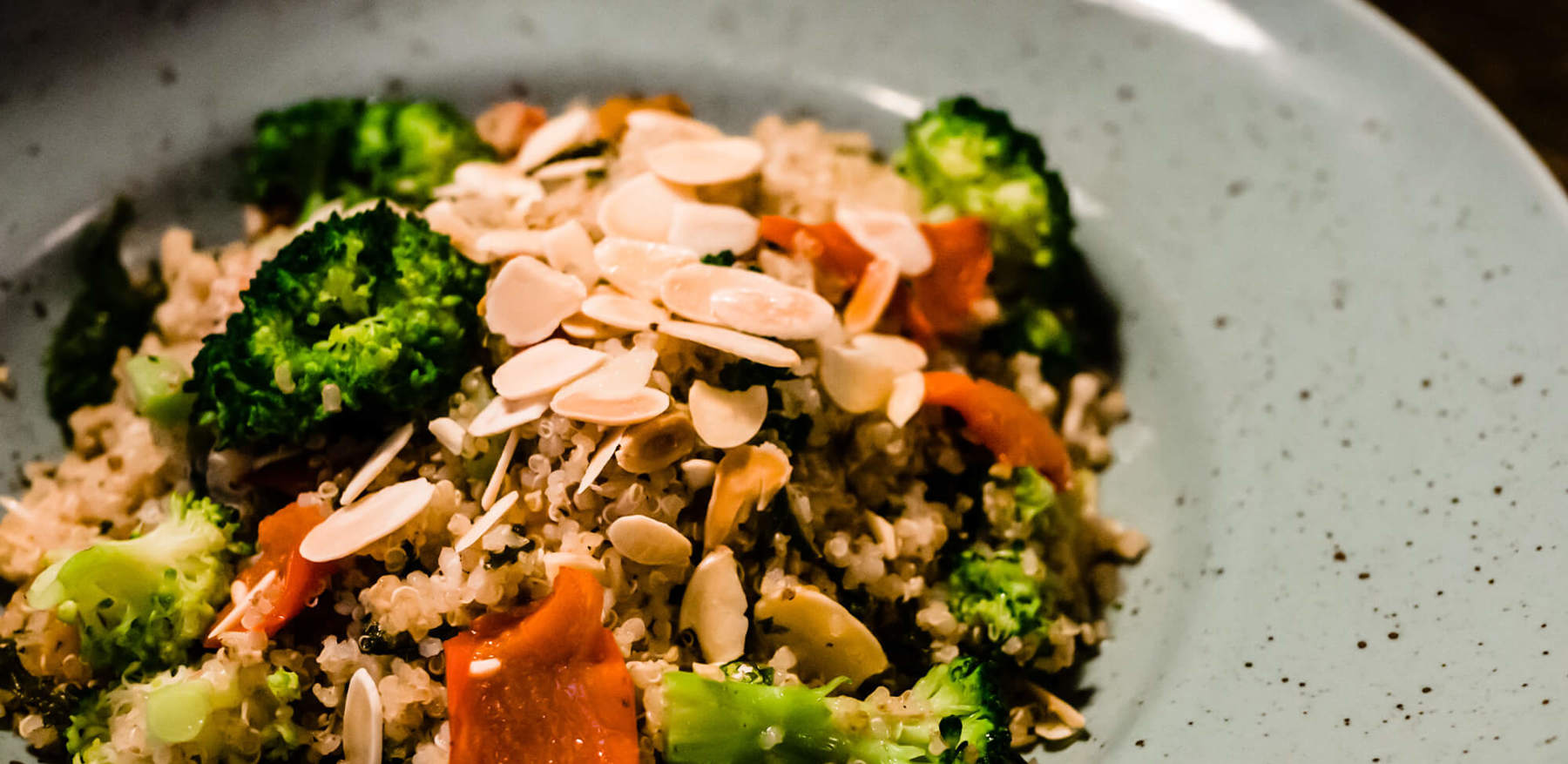 Dining at Off The Wall Bar & Grill Quinoa salad at Off The Wall Bar & Grill