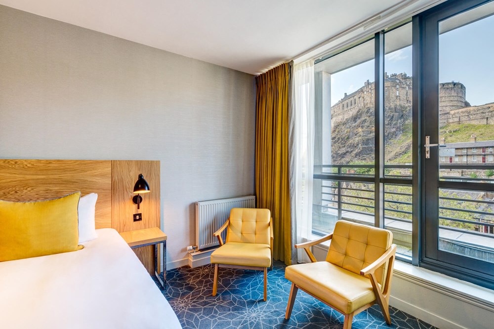 Castle View Deluxe Room with Balcony at Apex Grassmarket Hotel