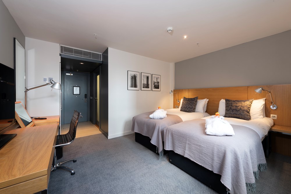 City Twin Room at Apex City of London Hotel
