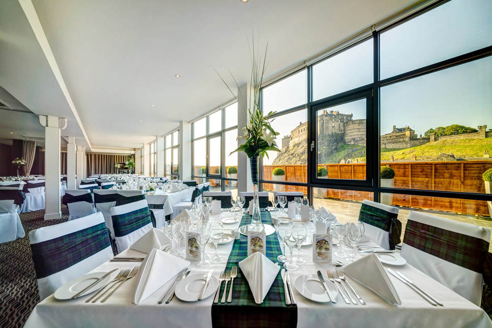 View of Edinburgh Castle from Heights at Apex Grassmarket Hotel