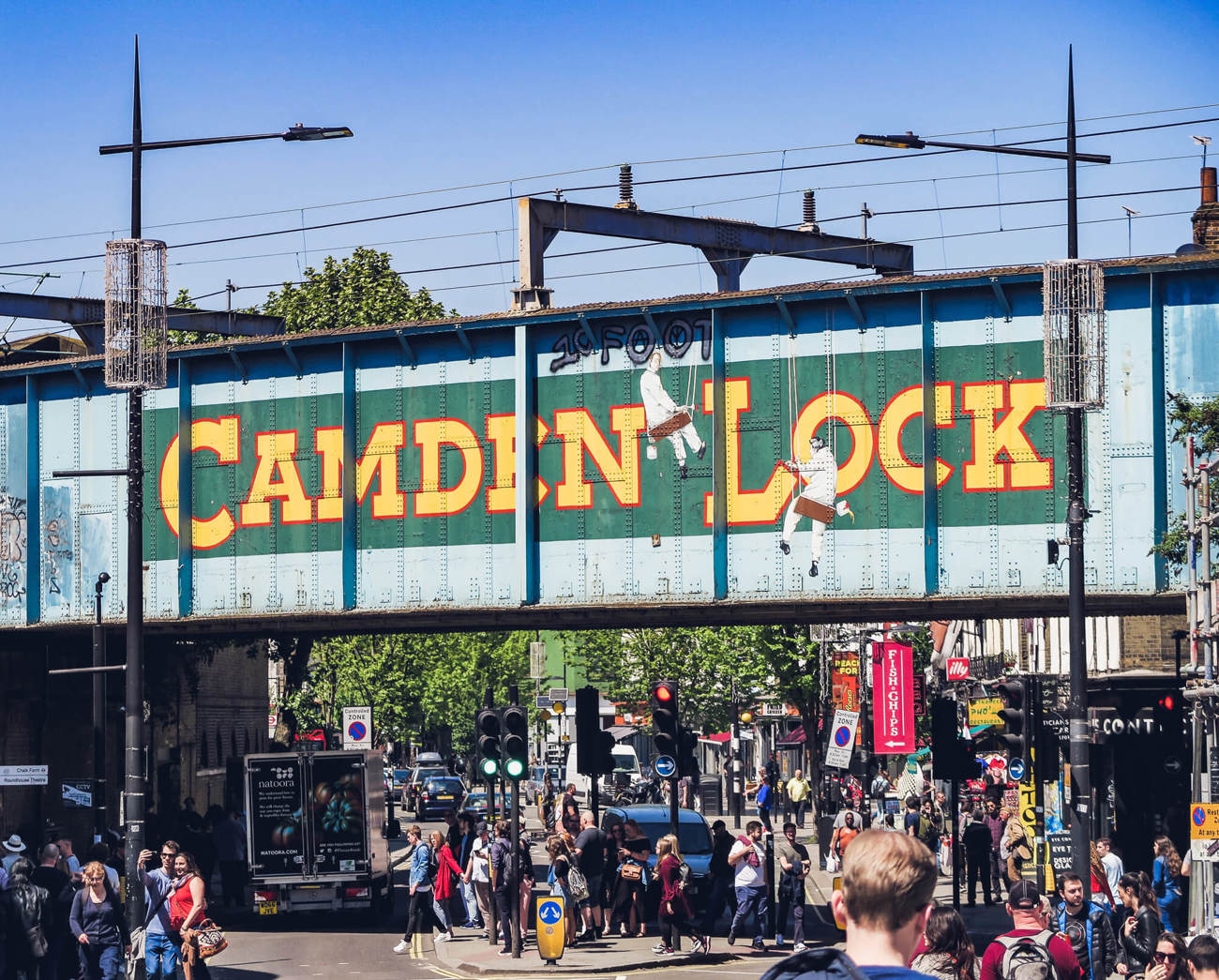 Camden Lock market sign Camden Lock market sign on bridge