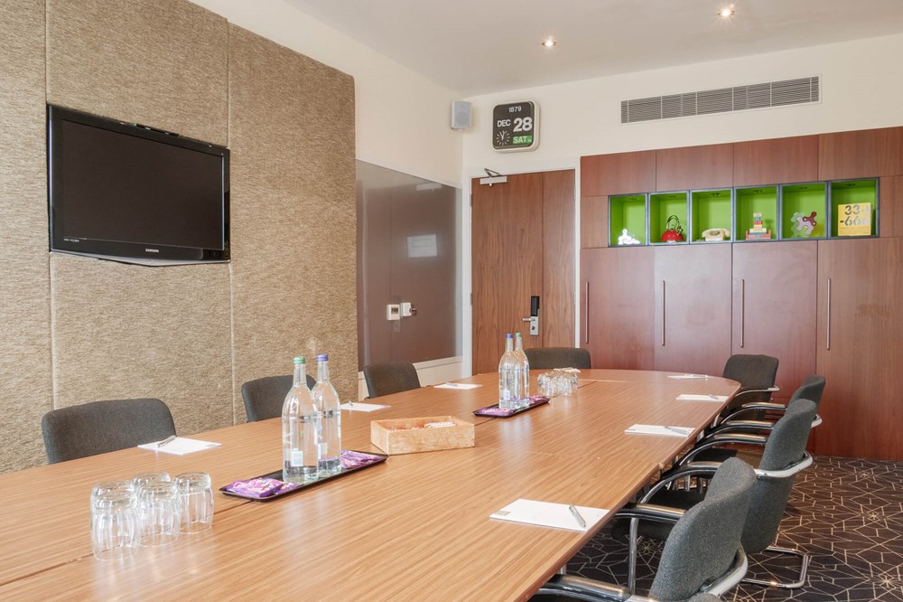 Inspire room at Apex City Quay Hotel & Spa set up boardroom style