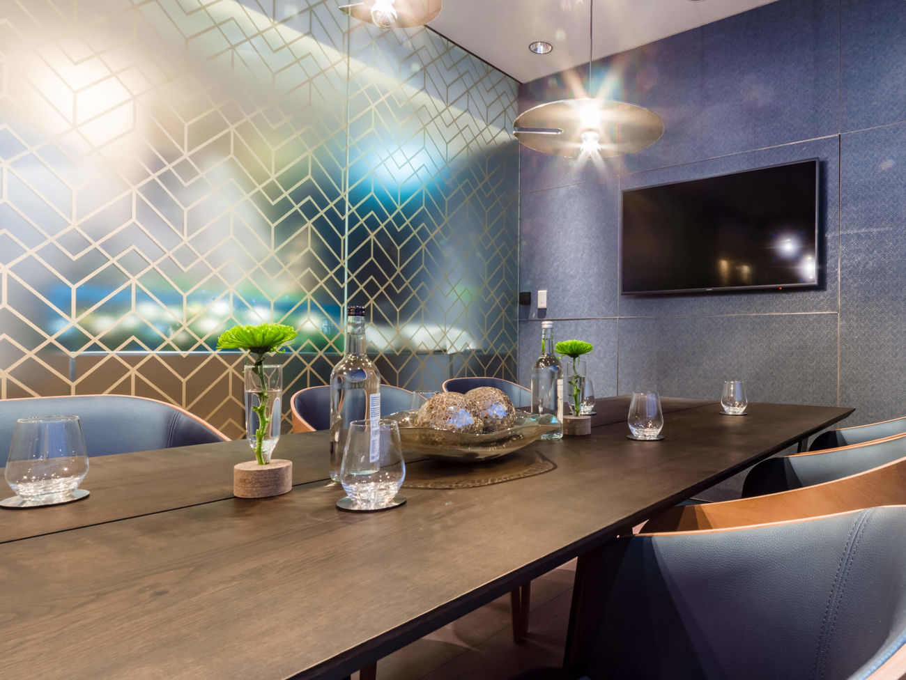 The London Room private dining room at Apex London Wall Hotel