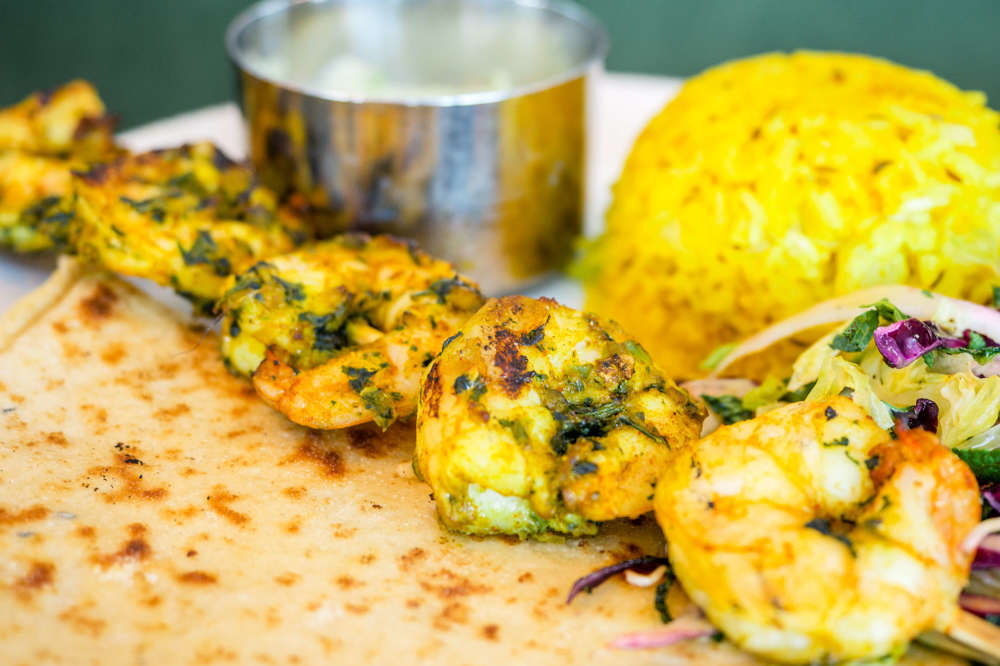 Prawn skewers at Quayside Bar & Grill Prawn skewers at Quayside Bar & Grill