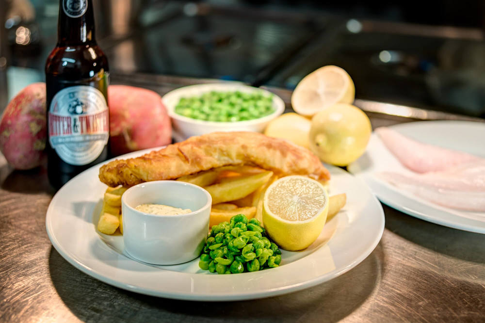Dining at The Lounge Fish and chips